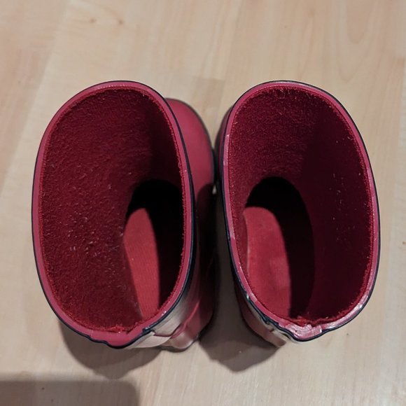 Jojo Maman Bébé Waterproof Rain Boots - Infant Girl Size 6, Pink & Dark Blue, Pe - Picture 4 of 5